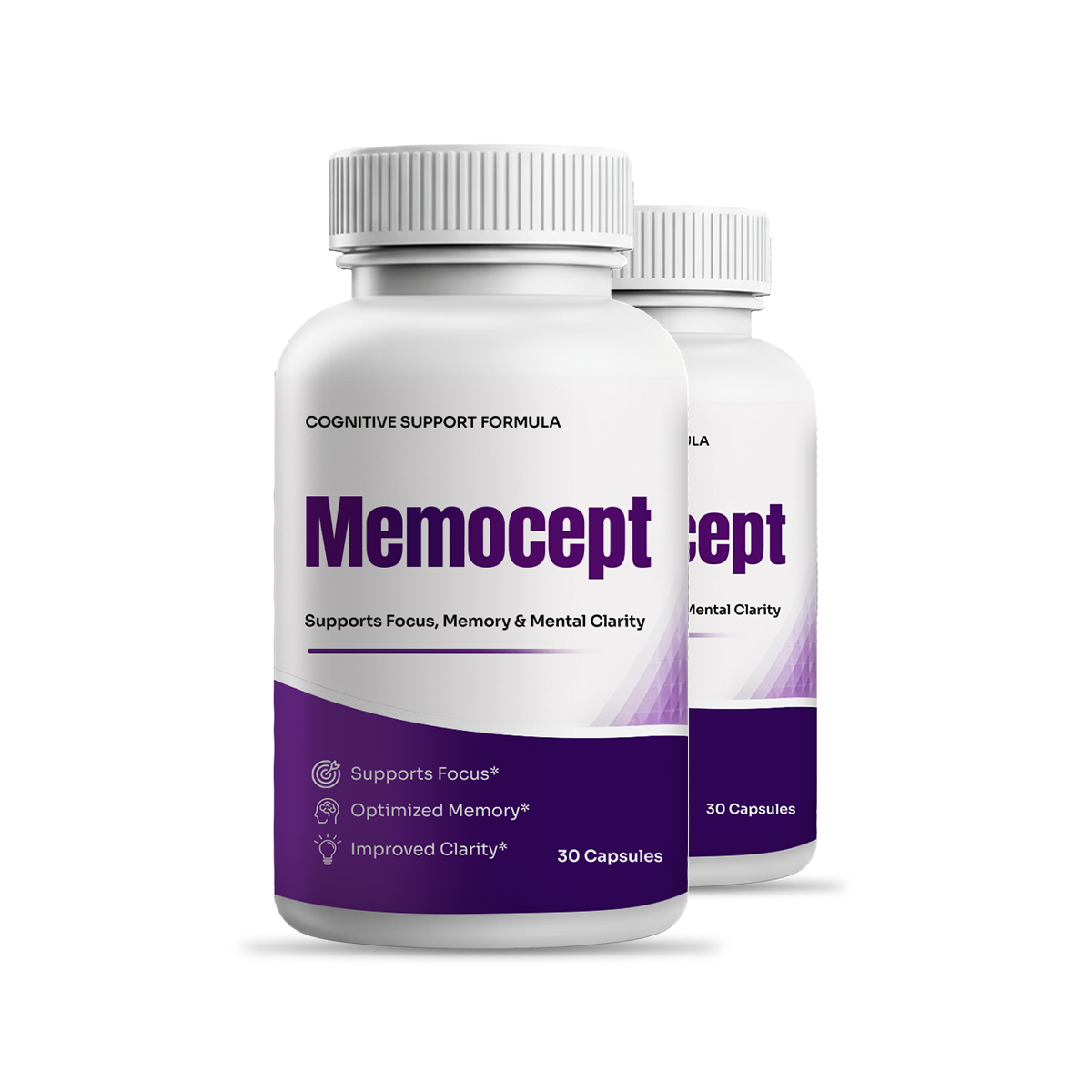 MemoCept bottle label showing Cognitive Support Formula